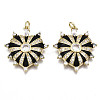 Brass Micro Pave Cubic Zirconia Pendants ZIRC-N039-055A-NF-1