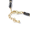 Faceted Rondelle Cubic Zirconia Beaded Bracelet Making KK-F892-26G-3