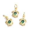 Brass Micro Pave Cubic Zirconia Pendants LS-KK-P187-12E-G-1