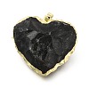 Natural Obsidian Pendants G-P487-04G-2