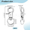 20Pcs Zinc Alloy Swivel Lobster Claw Clasps FIND-GA0003-53B-2