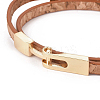 Imitation Leather Puppy Wrap Bracelets BJEW-G620-A03-3