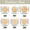 6Pcs 6 Styles Beech Wooden Jewelry Bracelet Finger Ring Diplay Holder Tray ODIS-BBC0001-03B-2