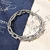 304 Stainless Steel Rectangle Link Chain Bracelets for Women Men BJEW-F488-64P-1