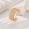 Luxury European American Double-layer Wheat Ear Open Ring for Women. XP0316-1-1