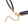 2Pcs 2 Colors Cowhide Leather Cord Double Layer Necklace Making AJEW-JB01355-5