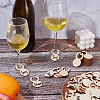 80Pcs Wood Wine Glass Label Ring FIND-UN0007-79-4