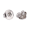 Anti-Tarnish Rhodium Plated 925 Sterling Silver Ear Nuts STER-K167-041P-1