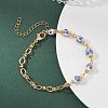 Brass Oval Link Chains Bracelets BJEW-JB12683-1