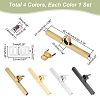 4 Sets 4 Colors DIY Zinc Alloy Purse Twist Lock Fasteners FIND-UN0003-43-3