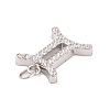 316 Stainless Steel Micro Pave Cubic Zirconia Pendants STAS-K284-01I-P-2