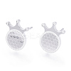 925 Sterling Silver Stud Earrings STER-T004-50S-2