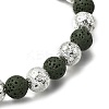 Halloween Electroplate Natural Lava Rock Bracelets BJEW-JB12332-02-4