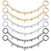 6Pcs 3 Colors Aluminium Chains Boot Strap Chains HJEW-GA00030-1