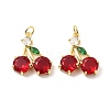 Cherry Brass Micro Pave Cubic Zirconia Pendants X-KK-L237-021G-01-1