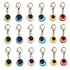 36Pcs 6 Colors Handmade Lampwork Evil Eye Pendant Decorations HJEW-TA0001-11-2
