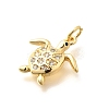 Brass Micro Pave Cubic Zirconia Pendants KK-Q040-02G-G-2
