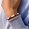 Bohemian Polymer Clay Heishi Beaded Stretch Bracelet for Men MC7113-1-3