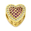 Heart European Beads KK-Z081-01A-1