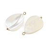 Natural Shell Teardrop Pendants STAS-D378-33G-2