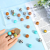 50Pcs 5 Styles Food Grade Eco-Friendly Silicone Beads SIL-SC0002-13-3