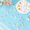 100Pcs 5 Themes Opaque & Transparent Resin Cabochons CRES-SC0003-16-3