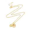 Brass Micro Pave Clear Cubic Zirconia Pendant Necklaces NJEW-Z038-01G-P-1