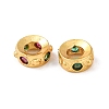 Brass Micro Pave Cubic Zirconia European Beads KK-A254-29G-2