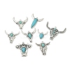 Bohemian Synthetic Turquoise Cattle Pendants FIND-Z112-01AS-1