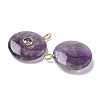 Natural Amethyst Pendants G-I391-02G-03-2
