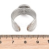 304 Stainless Steel Cuff Ring Components SA-CBA82C8-03B-P-3