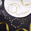 2Pcs Alloy Curb Chains Anklets AJEW-GA0007-85G-5