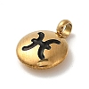 304 Stainless Steel Black Enamel Charms LS-STAS-R009-02G-08-2