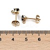 Ion Plating(IP) 304 Stainless Steel Cubic Zirconia Stud Earring Findings STAS-P373-06A-05-3