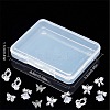 12Pcs 6 Style Brass Inlaid Clear Cubic Zirconia Charms ZIRC-SC0001-12-6