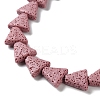 Triangle Dyed Natural Lava Rock Beads Strands G-O126-04A-05-3