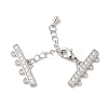 Brass Micro Pave Cubic Zirconia Chain Extender LS-KK-L216-004A-P-1