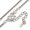 Brass Wheat Chain Necklaces for Women NJEW-U011-09P-2