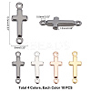 40Pcs 4 Colors Brass Links Connectors KK-PH0003-75-5