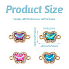 Spritewelry 48Pcs 4 Colors Alloy Crystal Rhinestone Connector Charms FIND-SW0001-26-3