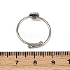 304 Stainless Steel Cuff Ring Components STAS-D372-02P-01-3