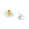 100Pcs 2 Colors Brass Clutch Earring Backs with Pad KK-FS0001-14-3