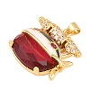 Brass Micro Pave Cubic Zirconia Pendants CU-CBAB3AD-04G-01-2