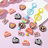 20Pcs 5 Styles Stop War Love Peace Themen Silicone Focal Beads SIL-CJ0002-11-6