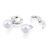 ABS Plastic Pearl Dangle Hoop Earrings X-EJEW-N011-106P-2