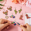 DIY Boho Cowboy Diamond Painting Earring Kits DIY-TA0006-21-14