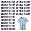 30Pcs Fish Embroidery Iron on Clothing Patches DIY-CA0006-99-1