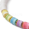 Polymer Clay Heishi Surfer Stretch Bracelet BJEW-JB09642-5