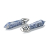 Bullet Natural Blue Spot Jasper Pointed Pendants G-E332-C36-3