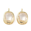 Brass Pave Clear Cubic Zirconia Pendants CU-CBA42CA-04A-G-1